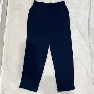Navy elastic waist pant